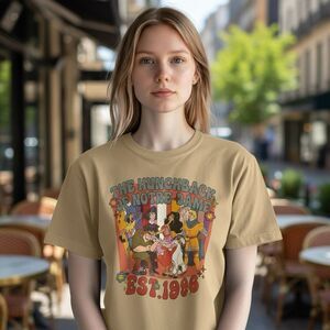 Y2K Gildan Disney Hunchback Of Notre Dame 1996 Graphic T-shirt Size L Beige